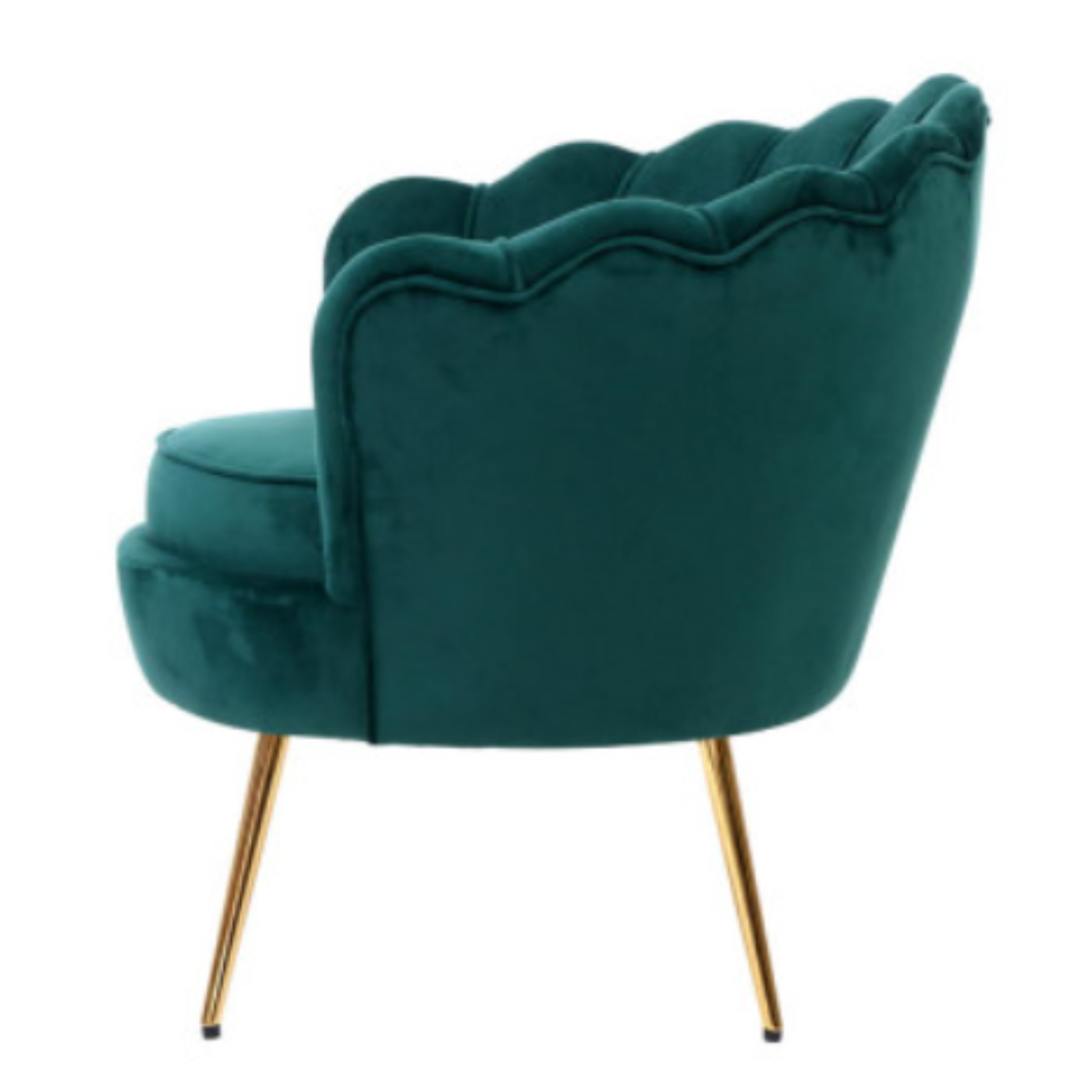 Scallop Armchair in Emerald Green