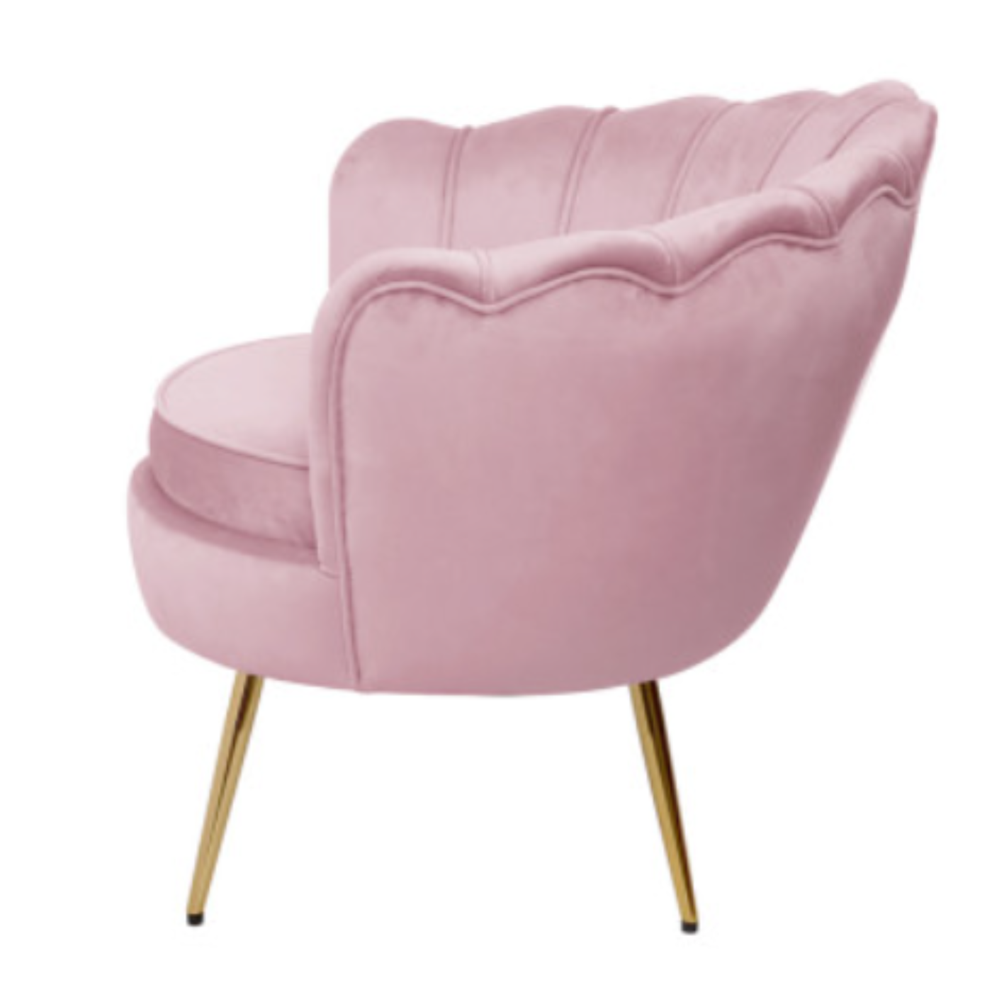 Scallop Armchair in Ballet Pink
