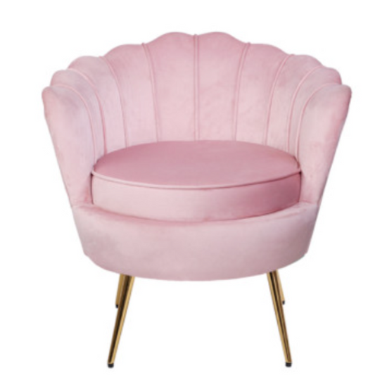 Scallop Armchair in Ballet Pink