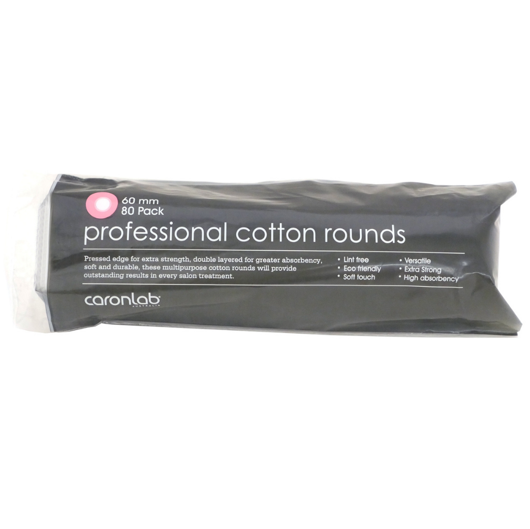 Caronlab Pro Cotton Rounds Pads Pressed Edge 80pk
