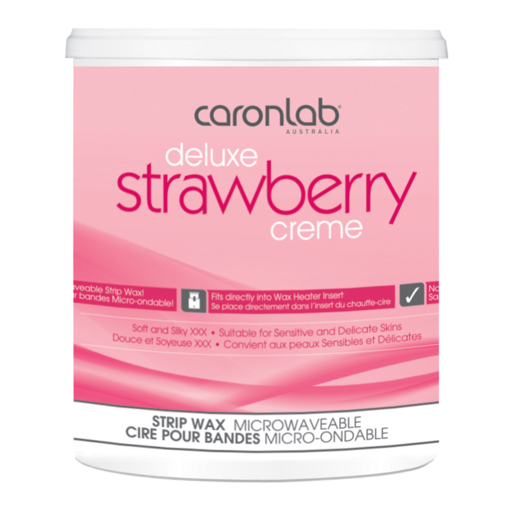 Caronlab Strawberry Creme Strip Wax 800g Microwaveable