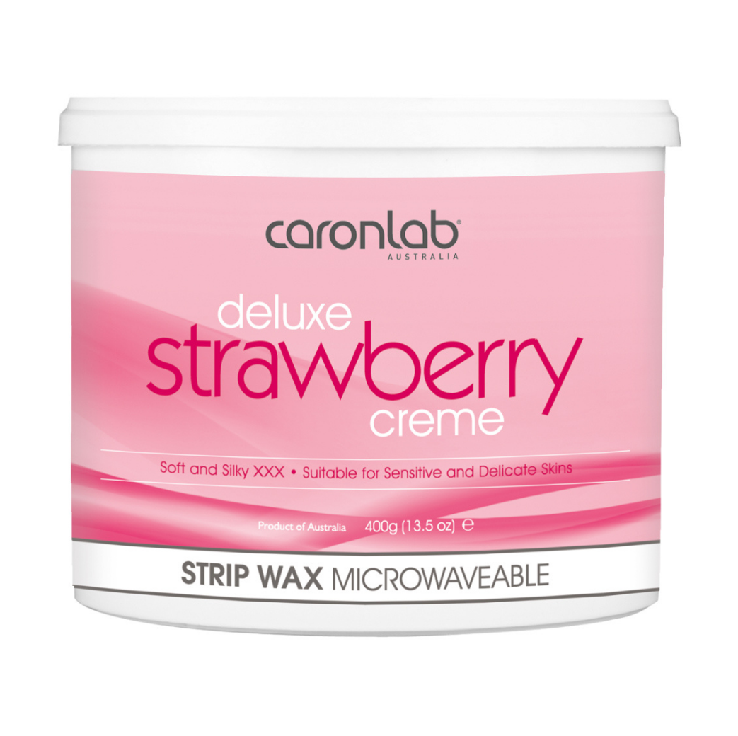 Caronlab Strawberry Creme Strip Wax 400g Microwaveable