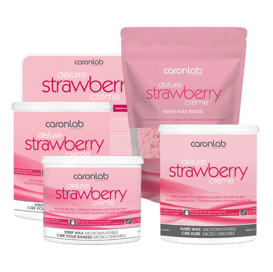 Caronlab Strawberry Creme Strip Wax 800g Microwaveable