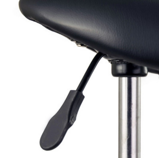 Ergonomic Adjustable Saddle Stool - Black