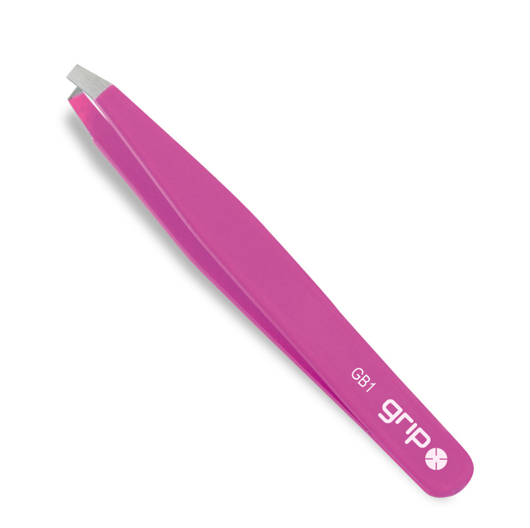 Grip Bright Slanted Tweezers Pink