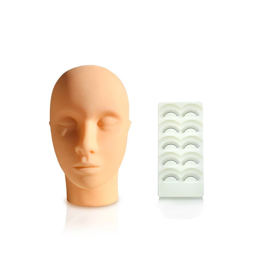 Mannequin Head with Practice Lashes - Lash and Brow Supplies