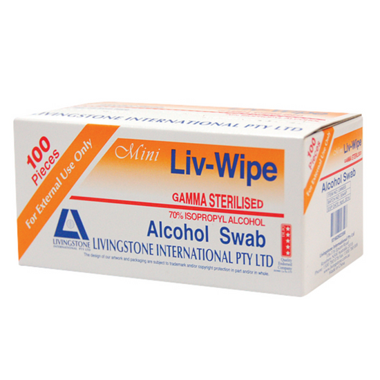 Liv-Wipe Alcohol Swabs - Gamma Sterilised