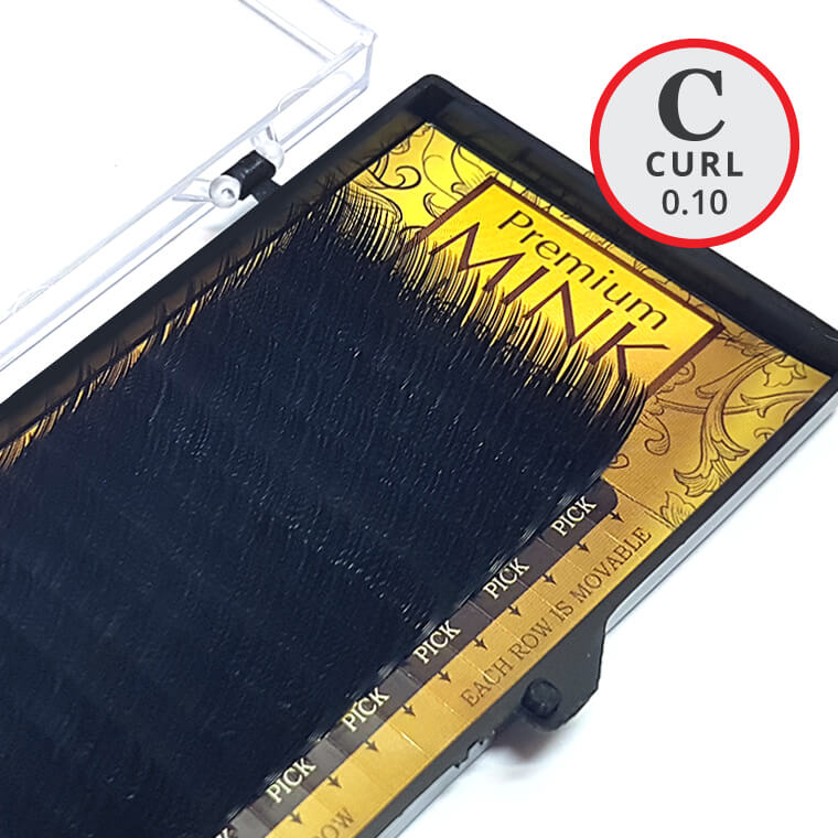 Load image into Gallery viewer, C Curl 0.10mm Premium Mink Lash Tray - Lash and Brow Supplies
